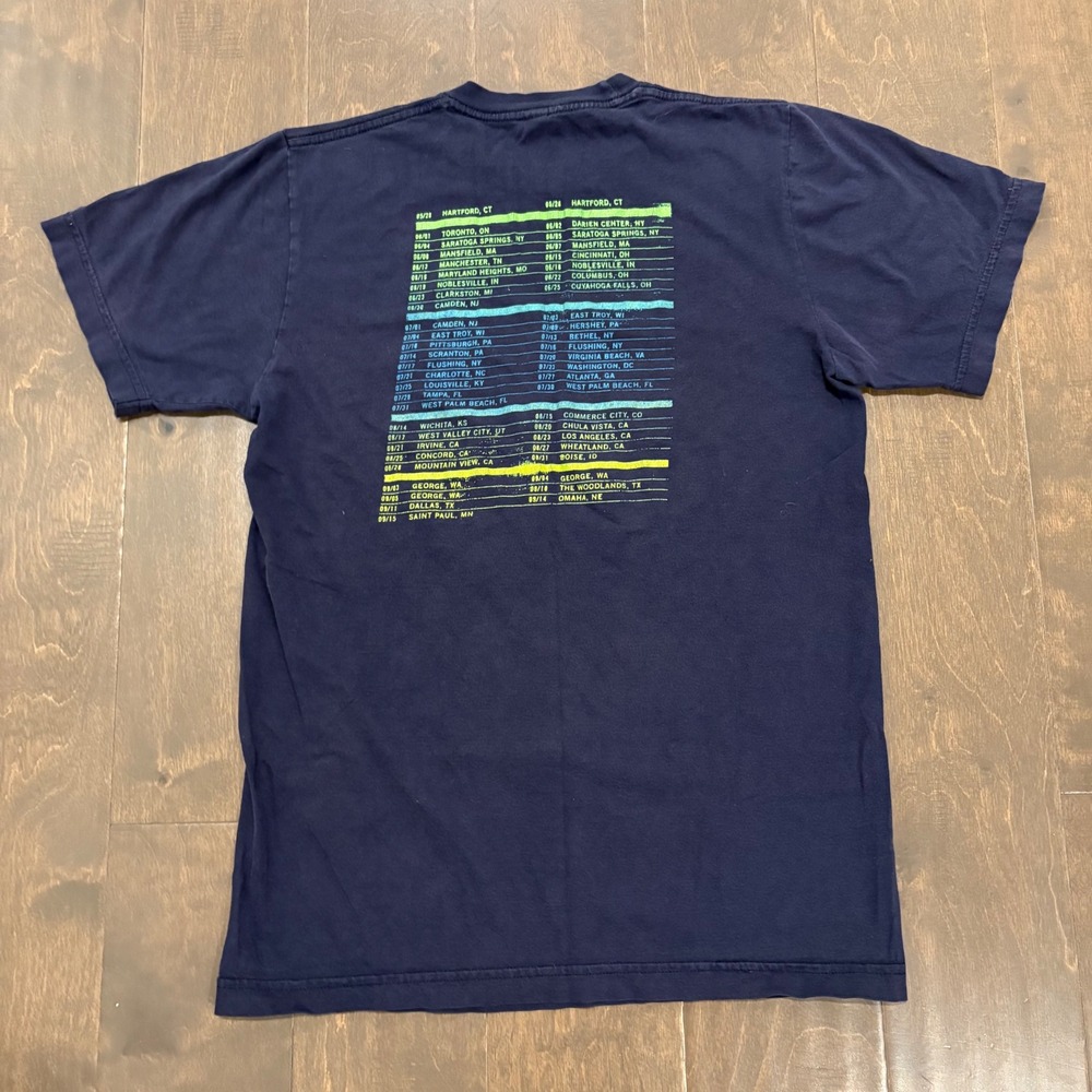Dave Matthews Band Summer 2010 Tour Tee Navy American Apparel Men's Small 2 Side - Picture 2 of 9